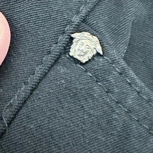 VINTAGE VERSACE JEANS COUTURE BLACK PANTS SIZE 24” EUC ***STUNNING*** - Picture 5 of 9